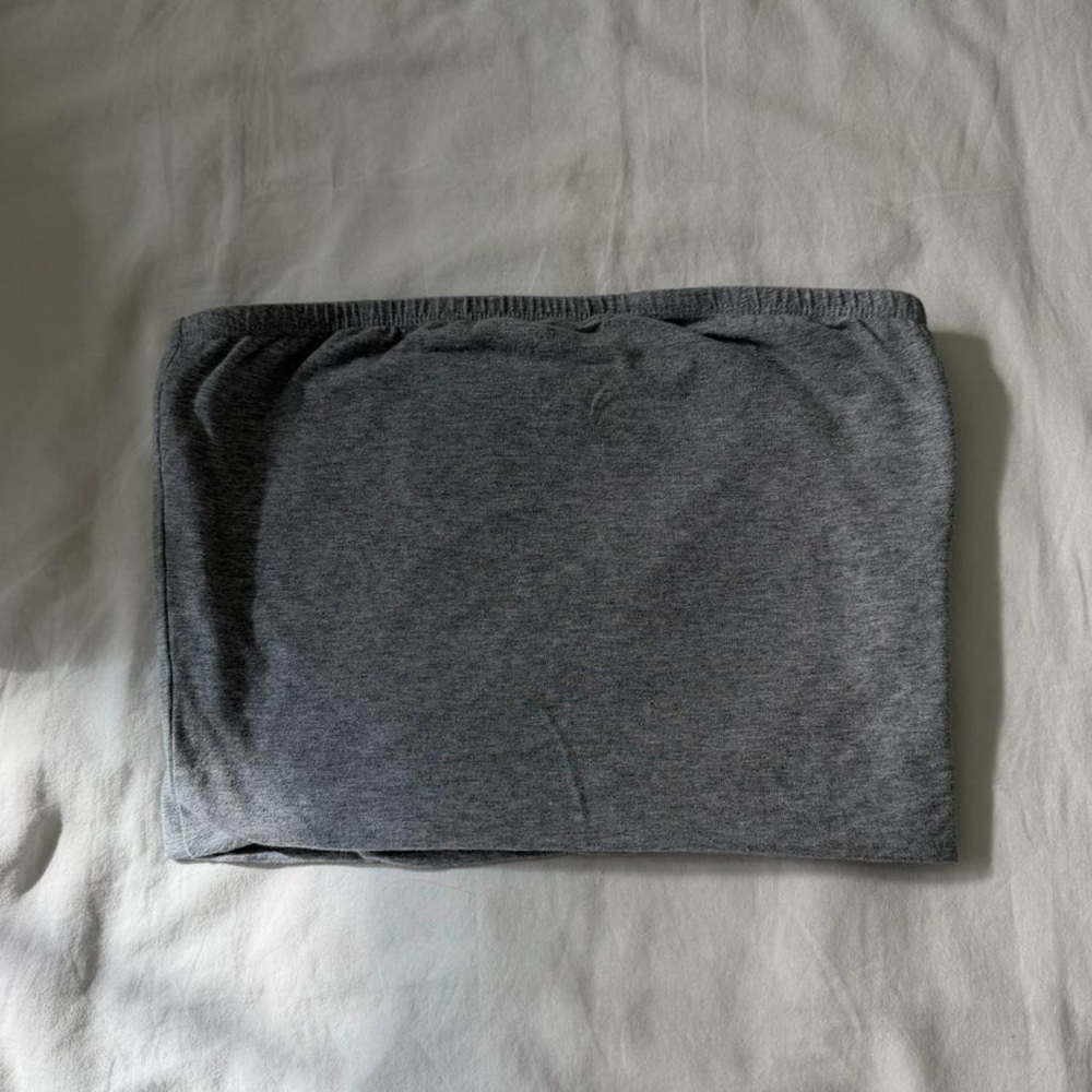 Gray Strapless Tube Top